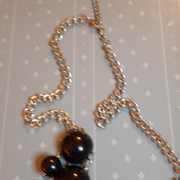 VTG Unique Black Bib Necklace - Picture 4 of 11